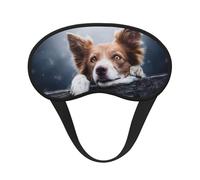 Brown Border Collie Bokeh God with Yellow Eyes, Full Eye Covers Light Blocking Eye Masks Blackout Sleep Eye Muffs