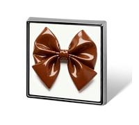 Brown Bow Lapel Pin Brooches Square Fashion Brooch Pin Cute Button Badges Alloy Button Pins Enamel Pins Metal Pinback for Hat Shirt Clothing Bags