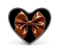 Brown Bow Lapel Pin Heart Enamel Pins Funny Brooch Pin Cute Backpack Pins Fashion Jewelry Accessories for Backpacks, Hats, Bags, Adults