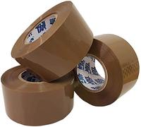 Brown (Branded Big Tape) Tape Parcel Packing Packaging for Parcel and Box Sealing 48MM x 150M Rolls - (4 Rolls)
