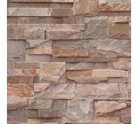 BROWN BRICK BRICK NATURAL TEXTURED MURIVA FEATURE DESIGNER WALLPAPER J27408