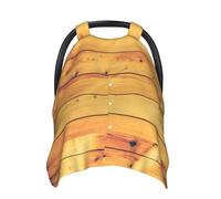 Brown Bright Wood Grain Print Baby Car Seat Covers, Breathable Nursing Cover Breastfeeding Cover, Stroller Covers, Multi-use Infant Carseat Canopy, Baby Boys Girls Newborn Essentials