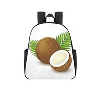 Brown Broken Coconut Piece Food Daypack 12.40x5.12x14.17inch Backpack Multipurpose Casual Backpacks for Teens Business Travel School,Office
