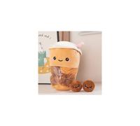 (Brown) Bubble Tea Boba Cup Plush Toy Pillow Cushion Kids Birthday Gift
