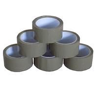 BROWN BUFF PACKING PACKAGING TAPE 6 ROLLS 50MM x 66M