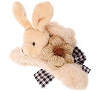 Brown Bunny Hair Claw Clip for Thick Hair Buns, Plush | Flocking Plastic Finish, Lightweight Feel, Warm Touch, Office Wear and Christmas Party Styling
