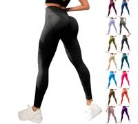 Brown Burgundy red Navy Butt Lifting Leggings for Women UK with Pockets Multi Pack High Waist Scrunch Bum Lift Seamless Gym Leggings Ladies Cotton Yoga Sport Workout Running Tights xs m l 2XL 3XL 4XL