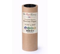 Brown Butcher Paper Roll (17.75 inches x 200 feet), Unbleached, Unwaxed & Uncoated for Smoking & Resting Meat by Paper Pros