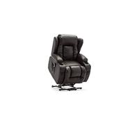 Caesar Dual Motor Rise Recliner Bonded Leather Heat And Massage Chair More4Homes Brown One Size