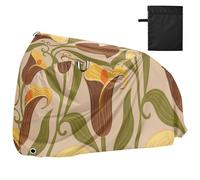 Brown Calla Lily Flowers Waterproof Bike Cover Outdoor with Lock Holes Indoor Outdoor Storage Exercise Bike Cover Fits for Most funda para bicicleta