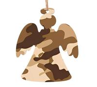 Brown camouflage Wooden Christmas decorations printed wooden decorations suitable for Christmas trees party decorations