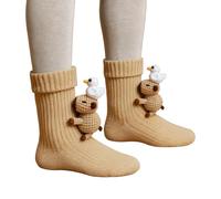 Brown Capybara 3D Knit Animal Socks 2026 New Novelty Floor Sock for Christmas Cute Hand Crochet Winter Warm socks Adults Breathable Black White Crocheted Stockings Wine Orange Blue Anti Sweat Design