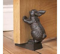 Brown Cast Iron Rabbit Doorstop Door Wedge Hare Animal Floor Stop Rustic | Cast Iron Material, Rustic Finish, Floor Stop, Animal Design, Door Wedge