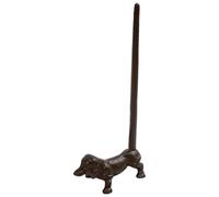 Brown Cast Iron Toilet Paper Animal Toilet Roll Holder Iron Dog Dachshund Toilet Paper Toilet Roll Holder Stand Standing Dog form Kitchen Towel Holder 14.5 * 7.5 * 31cm