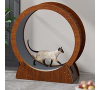Brown Cat Treadmill With No-Gap Design, Exercise Wheel For Indoor Cats, Safety Anti-Pinch Silent Cat Running Wheel - Cats Weight Losing Device,Onecolor-M-78cm (30 3/4
