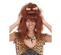 Brown cavewoman wig