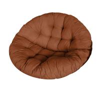 Brown Chair Cush 110cm Thick, Round Hammock Swing Pad with Fixing Str, Indoor/Outdoor Egg Chair Cush for Ultimate Comfort