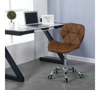 (Brown) Charles Jacobs Cushioned Swivel Office Chair