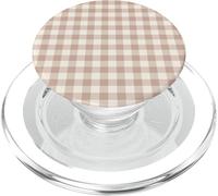 Brown Check Gingham Women Vintage Buffalo Plaid Design PopSockets PopGrip for MagSafe