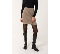 Brown Check Mini Skirt Blue Vanilla Brown L