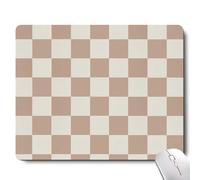 Brown Checkered Mouse Pad with Non-Slip Rubber Base, Modern Aesthetic Mouse Pads for Desk Decorative Gaming Mousepad Desk Accessory for Office