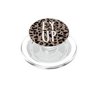 Brown Cheetah Leopard Print Northern Yorkshire Dialect EH UP PopSockets PopGrip for MagSafe