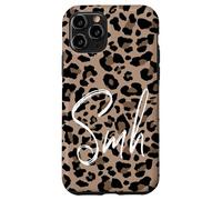 Brown Cheetah Leopard Print Shake My Head Cute Design SMH Case for iPhone 11 Pro