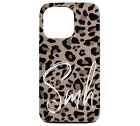 Brown Cheetah Leopard Print Shake My Head Cute Design SMH Case for iPhone 13 Pro