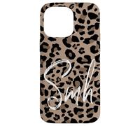 Brown Cheetah Leopard Print Shake My Head Cute Design SMH Case for iPhone 14 Pro Max