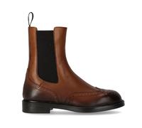Brown Chelsea Boot with Brogue Details - female - Doucal's - Chelsea Boots - Brown - 4 1/2 UK - Shoes 4 1/2 UK