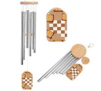 Brown Chess Cookie Wind Chimes for Outside Memorial Wind Chime (20.5') Large Outdoor Deep Tone Windchime Unique Aluminum Windchimes for Garden Hanging Decor, Sympathy Gifts