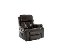 (Brown) Chester Electric Heated Massage Recliner Bonded Leather Chair Sofa Gaming Home Armchair