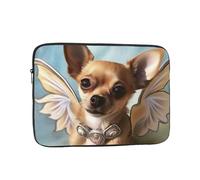 Brown Chihuahua Angel Wings Laptop Case Sleeve 12 inch Laptop Bag Shockproof Computer Carrying Cover Protective Notebook Case
