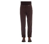 Brown Chino Trousers Zip Button, male, Myths, Straight Trousers, Brown, M, Trousers M