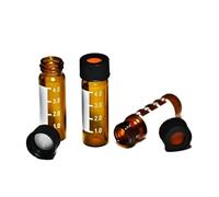 Brown Chromatography Vial 4 ml With Black Open-topped Cap Automatic Parse Sample Bottle For Chromatography Experiment 100/PK