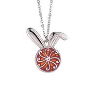 Brown Chrysanthemum Mexico Totems Civilization Rabbit Necklace Pendant Bunny Animal Jewelry Gift