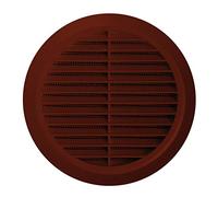 Brown Circle Air Vent Grille 100mm / 4" with Fly Screen/Mesh Round Ventilation Ducting Cover T30BR