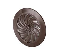 Brown Circle Air Vent Grille 150mm / 6" with Adjustable Shutter and Fly Screen/Mesh Hit&Miss Round Ducting Ventilation Cover Grid T89BR