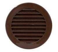 Brown Circle Air Vent Grille - Round Ducting Cover Grid - Available in 100mm / 4" inch, 125mm / 5" inch, 150mm / 6" inch Sizes. (100mm)