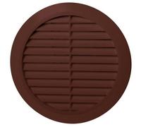 Brown Circular Air Vent Grille with Mosquito Net/Mesh and Adjustable Fitting Size 100mm, 110mm, 115mm, 120mm, 125mm, 130mm, 140mm, 150mm, T36BR