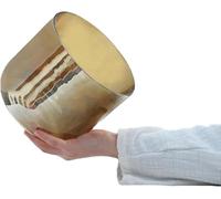 Brown Clear Crystal Singing Bowl, Cosmic Light Alchemy Bowl Sound Bowl, With Quartz Striker & O-ring For Yoga Meditation Sound Healing,440HZ,7 Inch D Note