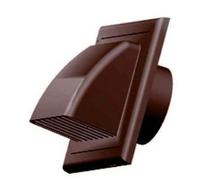 100mm / 4" Brown Air Vent Grille Gravity Flap External Ventilation Cover Ducting