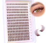 Brown Cluster Lashes Wispy Individual Eyelashes Clusters 196pcs D Curl Individual Lashes Extensions 8-16MM Fluffy Cluster Lash by Ruairie