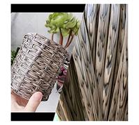 Brown Coffee Gradient Flat Synthetic Rattan Repair Material 8mm*70m 500g Flaches Pe-Rattan Kaffee Farbverlauf Flache Kunststoff Rattan Plastic Rattan Wicker Repair Kit Patio Furniture Repair