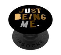 Brown Color Just How I Be Brown Graphic PopSockets Adhesive PopGrip