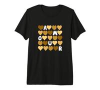Brown Color Spell Out The Love Brown Graphic Premium T-Shirt