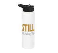 Brown Color Still Showing Up. Brown Graphic Stainless Steel Insulated Water Bottle