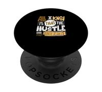 Brown Color The Hustle Looks Crazy Brown Graphic PopSockets Adhesive PopGrip
