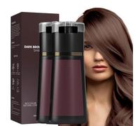 Brown Colour Ha-ir Shampoo Care,Instant Hai-r Dyes Shampoo,3 in 1 Instant Hairs Dye Shampoos,Permanent Hair D/ye Sha/mpoo for Men and Women,Hai/r Colour Shamp/oo to Cover Grey Ha/ir (2 Dark brown)