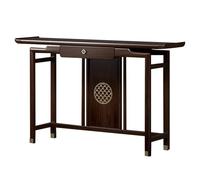 Brown Console Table with Drawer & Ample Storage Entryway Table with Mortise & Tenon Joinery Sofa Table for Hallway & Living Room (55.1in 140cm)